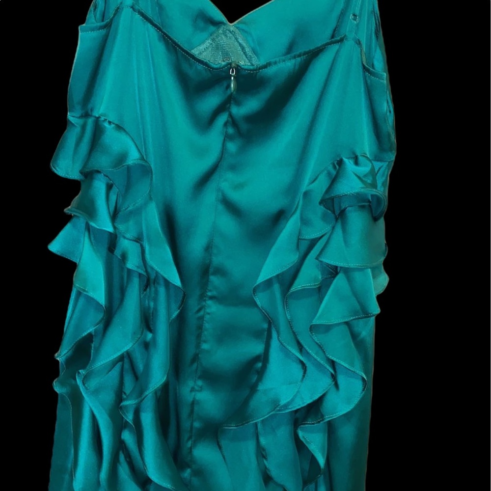 Emerald green slip dress